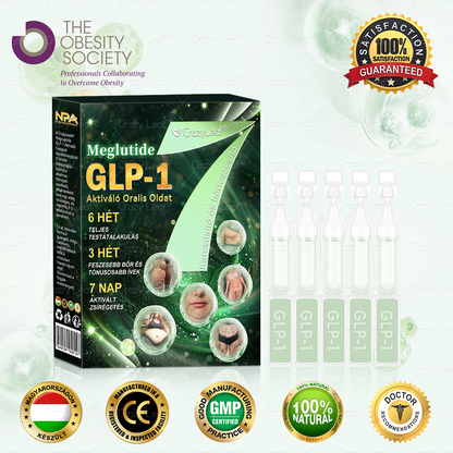 Mayo Klinika által ajánlott | ☘️CrazyLeaf® Meglutide GLP-1 Aktiváló Oralis Oldat – Tartalmaz moringát, NAD+-t és yerba matét, természetes támogatás fogyáshoz, öregedésgátláshoz és cukoranyagcseréhez