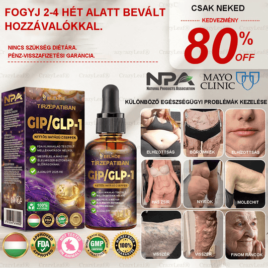 Clinica Cleveland și Mayo | Picături Tirzepatide GIP/GLP-1 cu acțiune dublă pentru slăbit și îmbunătățirea sănătății (Arzător de grăsimi de calitate alimentară – Dezvoltat de Societatea pentru Obezitate)